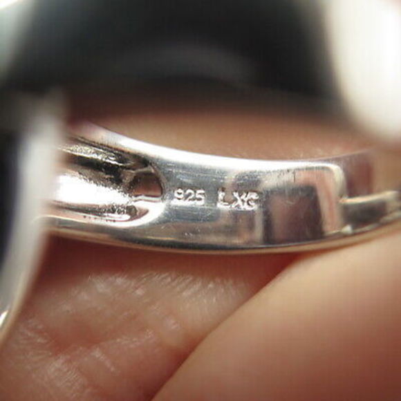 925 Sterling Silver LXG Jewelry Real Smoky Quartz Cocktail Ring Size 6.25 - Picture 6 of 8